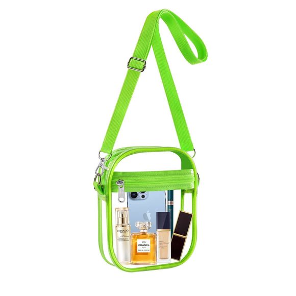 Clear Crossbody Purse Bag, Clear Bag Stadium Aroved With Front Pocket o_o - Picture 1 of 7